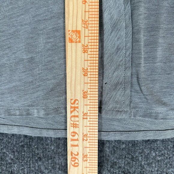 Travis Mathew Shirt Men 2XL Grey Golf Long Sleeve Solid Pocket Button Down Adult - Picture 8 of 8